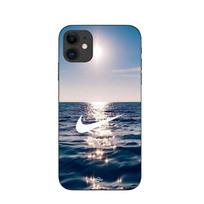 Maniacase Case for Iphone 12 mini nike white logo sea sun juoda