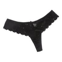 Underwear Women's Sexy Lace Thong Women's Triangular Hollow Breathable Antibacterial Cotton Crotch Panties S juoda