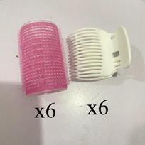 12 vnt. Profesionalūs saloninio lygio plaukų suktukai - Patvarūs plastikiniai rankiniai suktukai su ergonomišku dizainu ir saugiais spaustukais normalios tekstūros plaukams, namams 12pcs/set balta