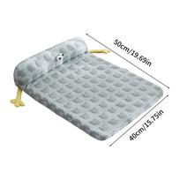 Dog Bed Cooling Dog Mat Sleeping Pad Non-Slip Cushion Blanket With Washable Cover For Small Medium Large Breed Indoor Outdoor pilka spalva