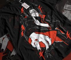 Itachi Uchiha T-Shirt Naruto Rasengan Jiraiya Anime Manga Style Shirt All Size 3XL