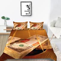 Money Duvet Cover Microfiber Dollar Bills Of United States Federal Reserve With The Portrait Of Ben Franklin Queen Bedding Set EU single(135x200cm)