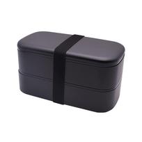 Mitani Yamanaka Lacquerware Bento ZEIT Made in C17602 Box, 2-Tier, Antibacterial, Approx. 1000ml, Black, Japan, juoda