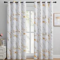 2 vnt. 100% nepraleidžiančios prabangios užuolaidos - Auksinio folijos žakardas su didelio tikslumo audimu, sustiprintas langų dekoras 100*130cm*2pcs