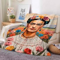 Cartoon F-Frida ART K-kahlo Blanket Warm And Soft Suitable For Bedroom Living Room Sofa Bed Office Travel Camping 30x40in