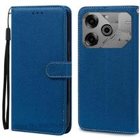 Dėklas Tecno Pova 6 Pro Odinis Piniginės Atverčiamas Telefono Dėklas Tecno Pova 6 Pro 5G Dangtelis Tecno Pova 6 Pro Dėklas Coque Fundas For Tecno Pova 6 Pro tamsiai mėlyna spalva