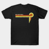 Men Black Print T-shirt Goo Goo Dolls No-Cut Transfer Paper Print Cotton Tshirt S juoda