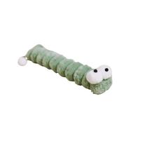 Cat Plush Chew Toy Plush Cushion Caterpillar Catnip Companionship Kitten Toy Cat Teaser Stick Interactive Cat Toy Supplies žalia