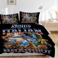 Italian Brainrot Creatures Bedding Set 3 Piece Comforter Cover Gift for Bedroom,Includes No Insertsjt084 135x200cm