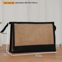 Waterproof Eco-Friendly Burlap Tote Bag - Large Capacity, Plain Canvas Linen Jute Design.