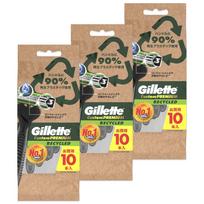 Gillette Custom Premium Recycled Disposable Close Sensory Comfort Shaving Razor Razors, 30-pack, Shave, 3-Blade, Gel, Men's juoda