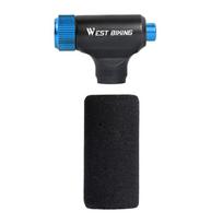 WEST BIKING Mini CO2 Inflator Bike Pump Super Fast Tire Inflation Portable Bicycle Pump Aluminum Alloy Tire Tube for MTB Bicycle mėlyna
