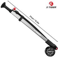 X-TIGER Portable High-pressure 300psi Bike Air Pump with Gauge for Fork & Rear Suspension Shock Absorber Mountain Bike Universal X-DQT-0802
