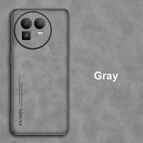Prabangus PU odinis telefono dėklas Realme GT8 5G, skirtas Realme GT 8 RealmeGT8, galinis dangtelis, TPU silikoninis smūgiams atsparus, visapusiška apsauga For Realme GT8 pilka spalva