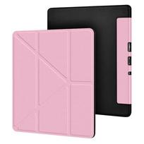 Multi-folding Stand Smart Case PU Leather Ultra Slim eReader Cover Auto Wake/Sleep Soft for Kindle Scribe 10.2 inch 2026 rožinė
