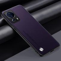 Prabangus PU odinis dėklas Xiaomi Mi 13 Lite Mi13 galiniam dangteliui, matinis silikoninis apsauginis telefono dėklas Xiaomi Mi 13 Pro Civi 2 5G For Xiaomi 13 Lite violetinė