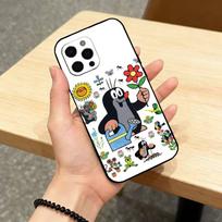 Cartoon Littles Mole  Phone Case For iPhone 17,16,15,14,13,12,11 Plus,Pro Max,XS,Soft Silicone Black Cover iPhone12PROMAX
