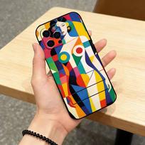 b-bauhaus style abstract piet mondrian Phone Case For iPhone 17,16,15,14,13,12,11 Plus,Pro Max,XS,Soft Silicone Black Cover iPhone13PRO