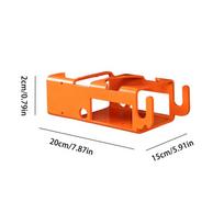 Jobsite Organizer Heavy-Duty Bracket With Utility Hooks Jobsite Organizer With Phone Slot For Garage Workshop Construction Site oranžinė