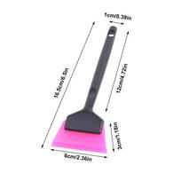 Car Wrap Squeegee Plastic Long Handle Anti-Slip Car Glass Scraper Rubber Blade Windshield Wiper Window Cleaning Car Accessories