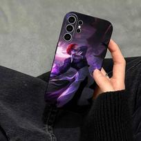 Purple flame-Iori Yagami Phone Case For Samsung S25,S24,S21,S22,S23,S30,Ultra,S20,Plus,Fe,Note,10,9,5G Black Cover Samsung S21plus