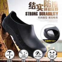 Canteen non-slip waterproof anti-smash aluminum head shoes hotel work shoes kitchen safety shoes S non-slip labor insurance shoes black;39