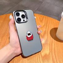 Cartoon Cute S-Shark Phone Case For iPhone17,16,15,14,13,12,11,Pro,MAX Black Matte Shockproof Cover iPhone12PROMAX