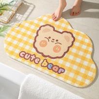 Soft And Comfortable Bathroom Floor Mat With Superior Water Absorption CuteBear,40*60cm/15.7*23.6in