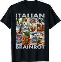 Brainrot Meme Italian Brain Rot Italian Brainrot T-Shirt Mens Womens Tees Top L