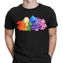 NZ Rainbow Fungi Mushroom Abstoma Purpureum Species Mens T-Shirt Mens Womens Tees Tops Tee Top  D XL