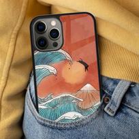 Cat Mount Fuji Japan Wave Landscape Soft Phone Case for iPhone 17 Air 16e Pro max 15 Pro 13 14 Plus 11 12 MagSafe Magnetic Coque iPhone 17pro max