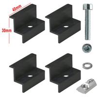 End Clamp All Weather Resistant For Solar Panel End Clamp Ensures Secure Mounting 4/10 Sets with Complete Accessories