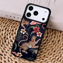 Tigers Leopards tropical leaves mobile Phone Case Cover For Magsafe Wireless Charger For iPhone 17 Pro Max 16 14 13 12 11 15 Air iPhone 15 Pro