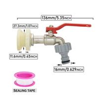 IBC Faucet Adapter S60x6 Thread Nipple Connector Valve Garden Hose Fitting Tap Alloy Accessory For 1000L Outdoor Water Tank