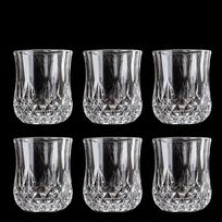 6Pcs Whiskey Glass Cup Rum Liqueur Mini Shot Glass Creative Diamond Shaped Vintage Relief Cup Household Party Bar Drinking <50ml
