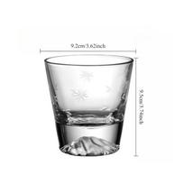 310/350ml Personalized Iceberg Snow Mountain Cup Fuji Mountain Creative Glass Water Cup Heat-resistant Milk Breakfast Water Cup 1pcs