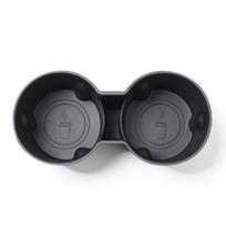 Dual Cups Center Console Bottle Holder Black TPE Water Cup Storage Tray  Auto Accessories juoda
