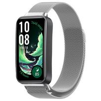 Milanese Loop Strap for Huawei Band 10 9 8 Magnetic Metal Stainless Steel Bracelet Wristband Huawei Band 11/11 Pro Accessories Huawei Band 10 sidabras