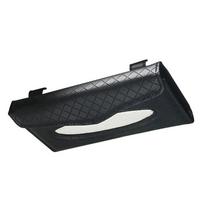 Car Visor Tissue Holder, Sun Visor Napkin Holder Backseat Tissue Case juoda