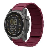 20mm 22mm Magnetic Silicone Strap For COROS PACE 4/3/2 APEX 4 42mm Replaceable Bracelet Wristband Suunto Vertical 2/Run/Race 2 For 20mm width vyno raudonos spalvos