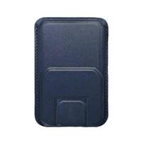 Phone Pocket Phone Card Holder PU Leathe Cell Phone Pouch Phone Wallet Stick  Support Accessories mėlyna