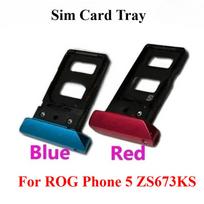 For Asus ROG Phone 5 ZS673KS I005DA ROG 2 3 5 5S 6 ZS600KL ZS676K ZS660KL I001D ZS661KS AI2201 SIM Card Tray MicroSD Slot Holder ROG Phone 5 Red