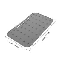 Silicone Heat Resistant Iron Rest Pad Portable Ironing Mat Non Slip Hanging Hole Organizer Iron Heat Insulation Board pilka