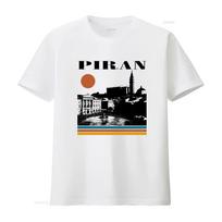 Piran Slovenia Vintage Retro Travel Minimalist T Shirt Print Fashion Streetwear vintage Washed designer clothes Soft Unisex S įvairiaspalvis