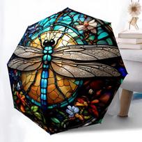 Fantasy Dragonfly Umbrella, Lightweight & Portable, 8-Rib Iron Frame, Perfect for Outdoor Travel, Home Accessory, Christmas Gift