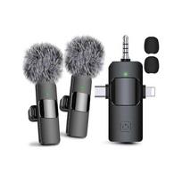 3 in 1 Wireless Lavalier Microphones compatible IPhone, Android, Camera, USB-C Microphone, Mini Micr