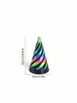 1pc 3D printed spiral cone Christmas tree decoration, made of plastic material, suitable for holiday home and office desktop