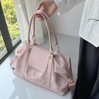 Large Capacity Travel Bag Short Distance Carrying Luggage Bag Fitness Bag Outdoor Travel Crossbody Bag Fashiable Storage Bag rožinė