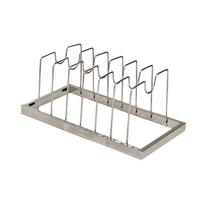 Stainless Steel Dish Drying Rack Adjustable Anti-slip Bowl Draining Rack 6 Girds Large Capacity Cutting Board Holder