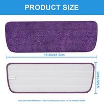 Mop Pads Reusable Microfiber Floor Wiper Cloth Foldable Mop Cloth Replacement For Commercial Bathroom Living Room Hardwood